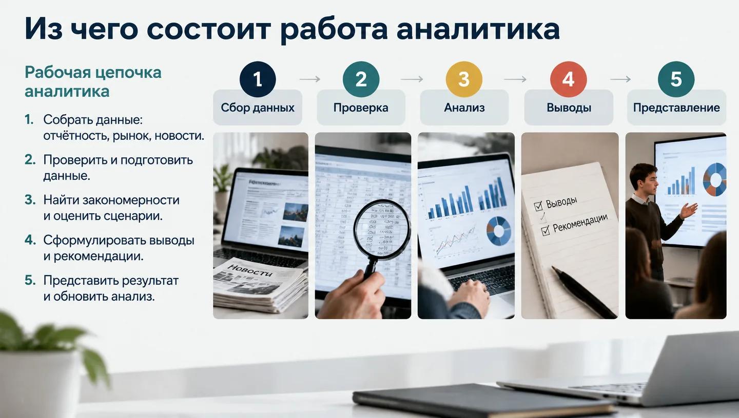 Из чего состоит работа аналитика