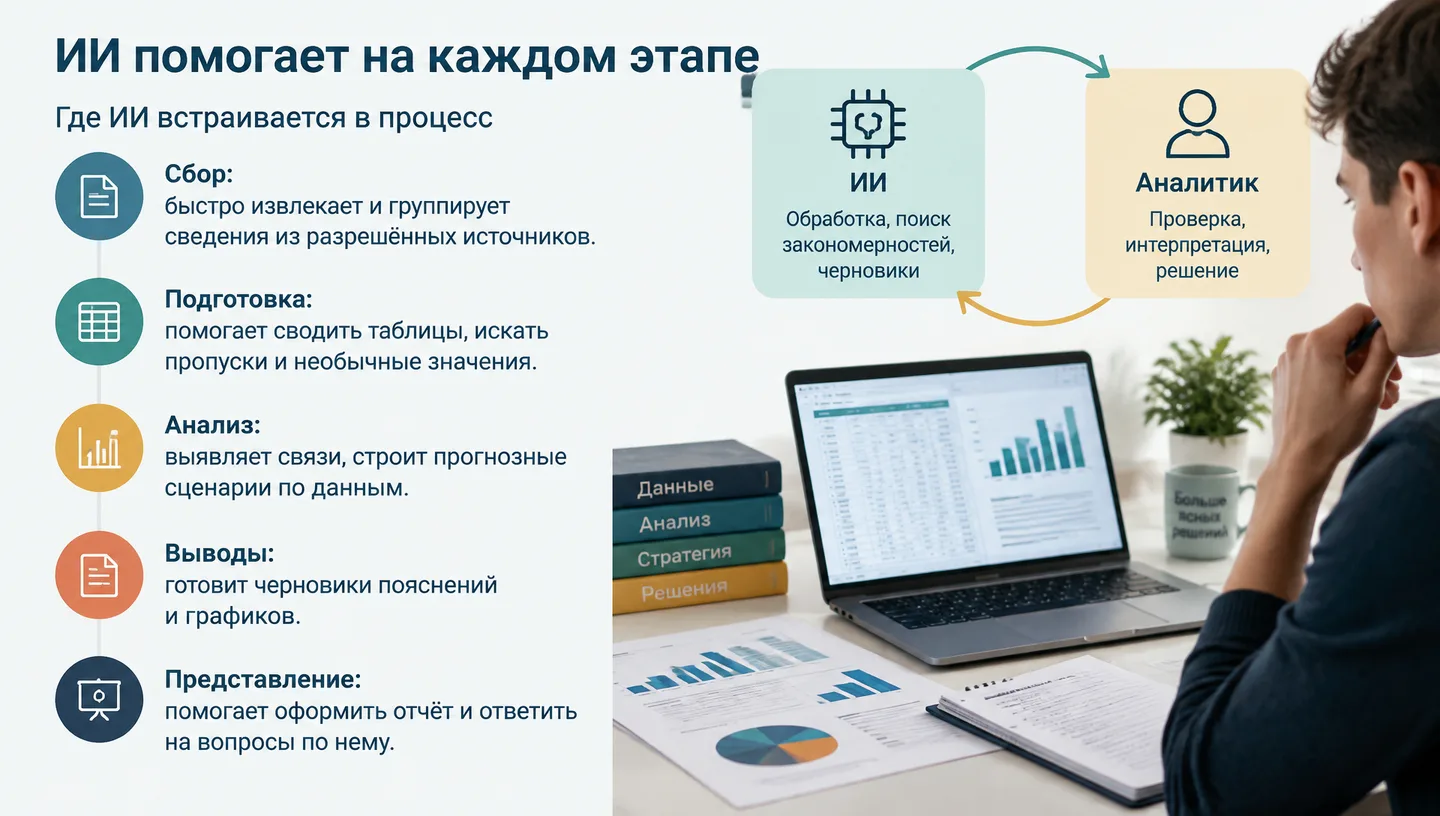 ИИ помогает на каждом этапе