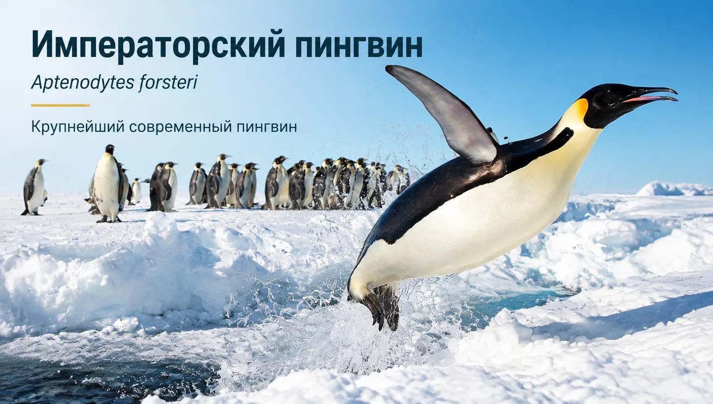 Первый слайд: Императорский пингвин