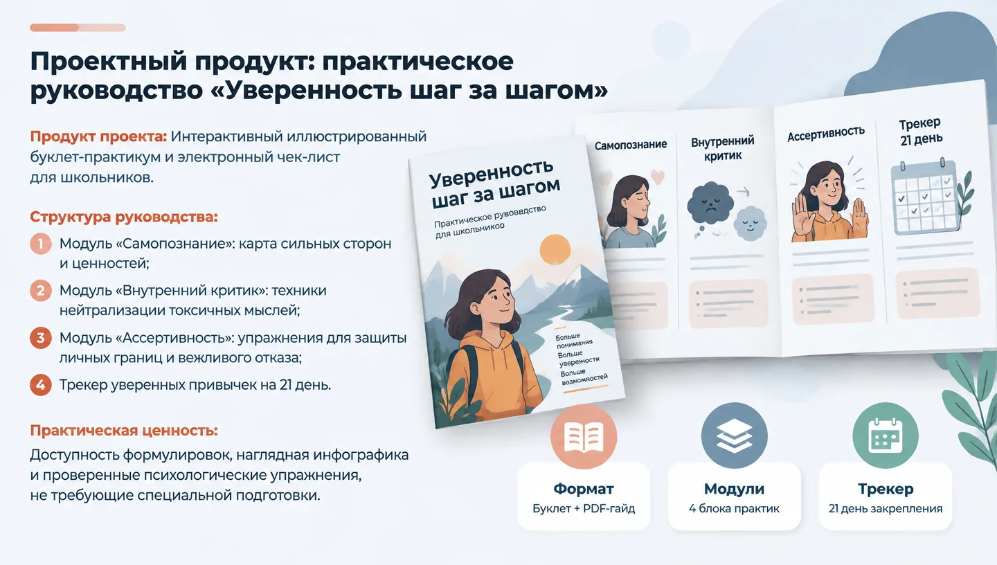 Проектный продукт: практическое руководство «Уверенность шаг за шагом»