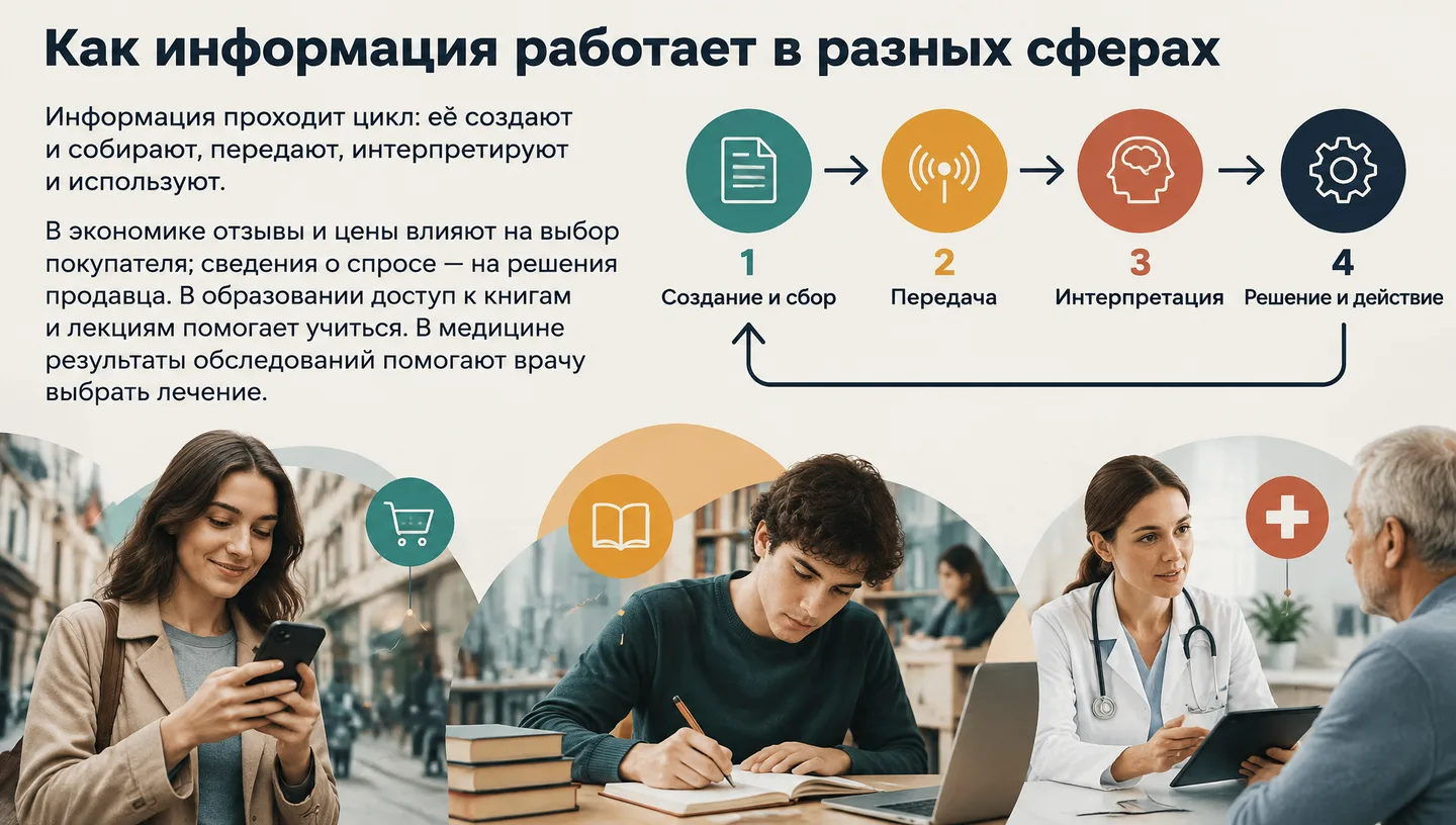 Как информация работает в разных сферах
