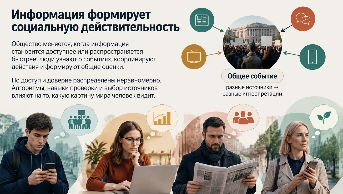 Информация формирует социальную действительность