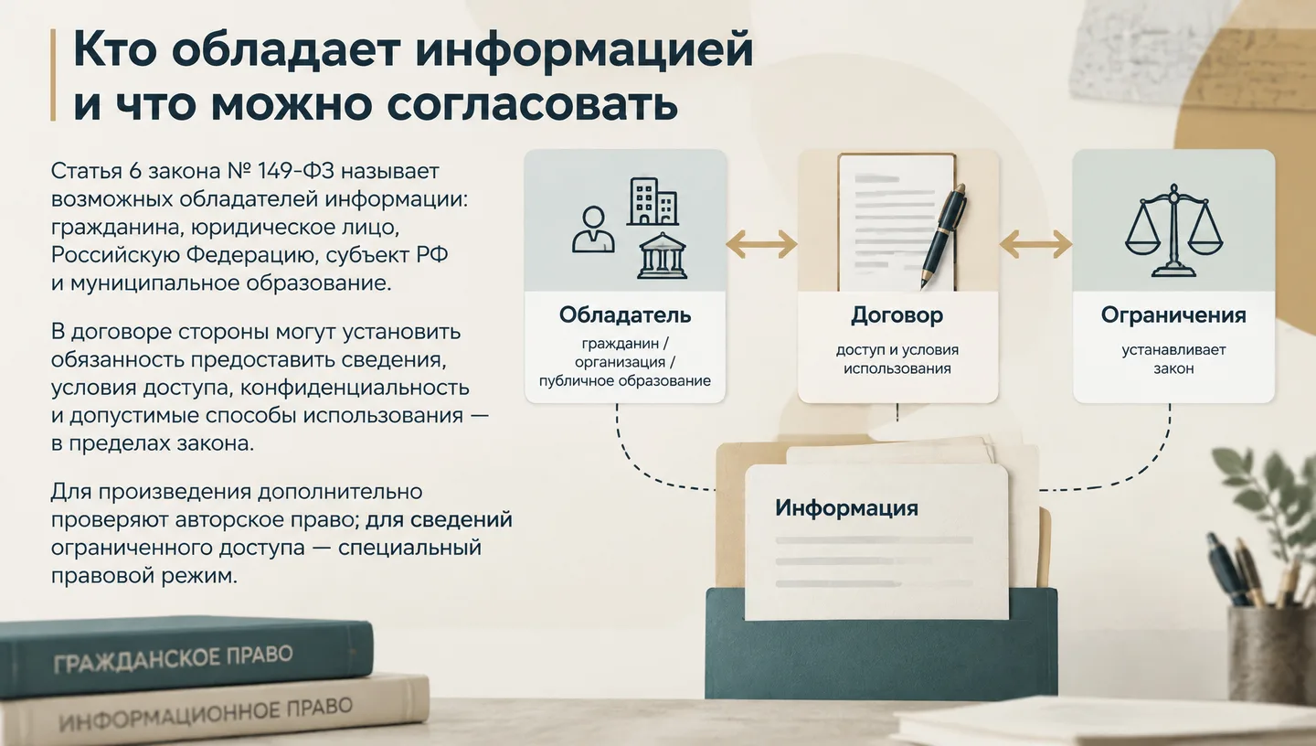 Кто обладает информацией и что можно согласовать