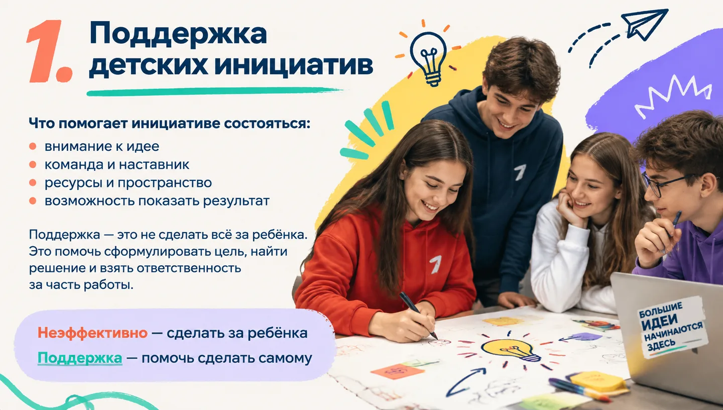 1. Поддержка детских инициатив