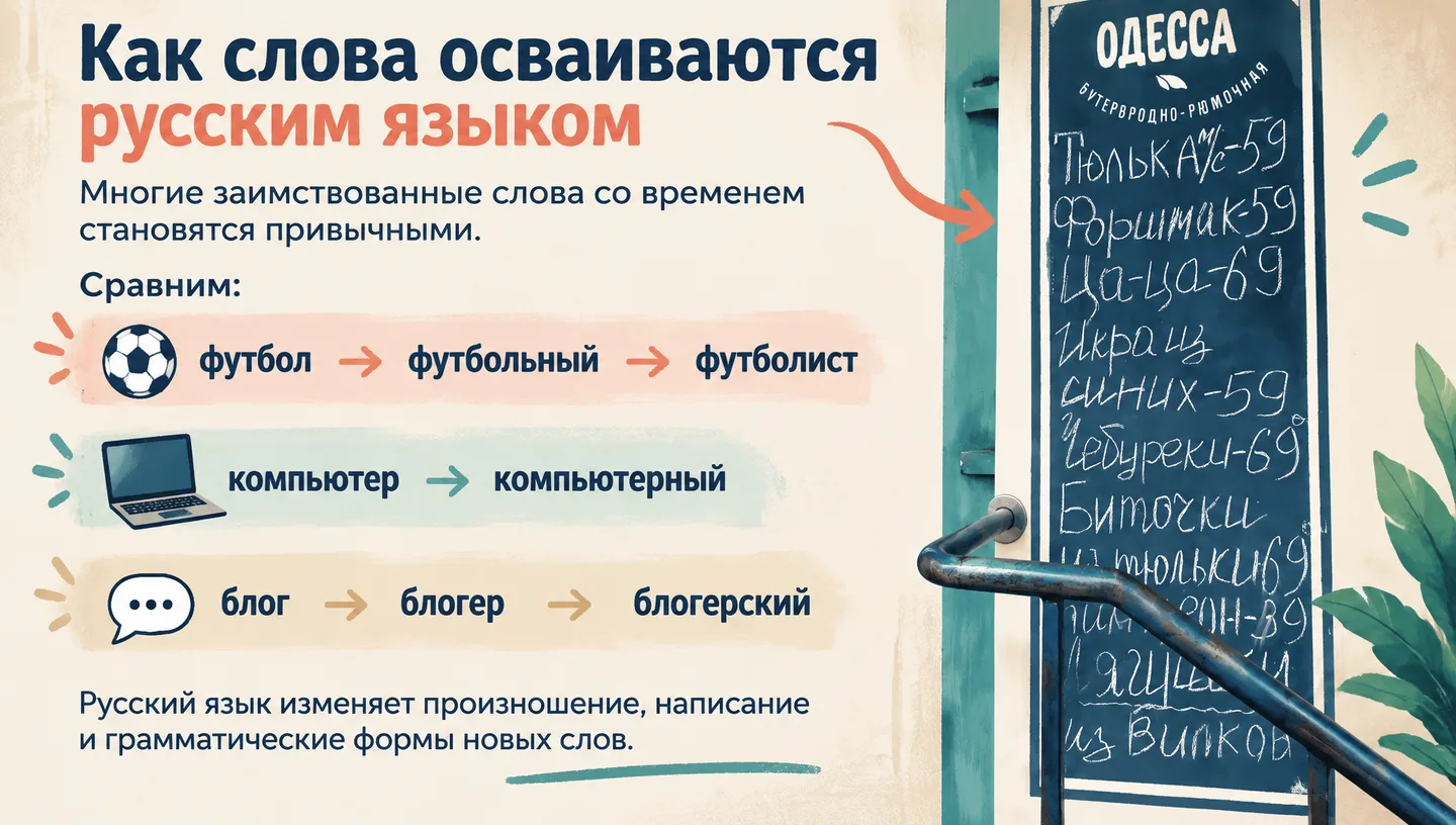 Как слова осваиваются русским языком