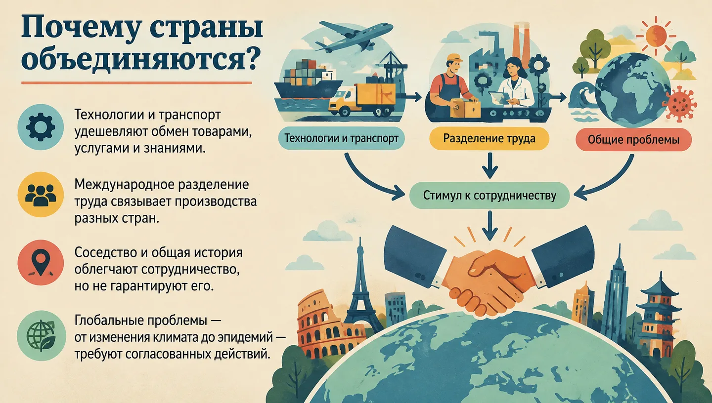Почему страны объединяются?