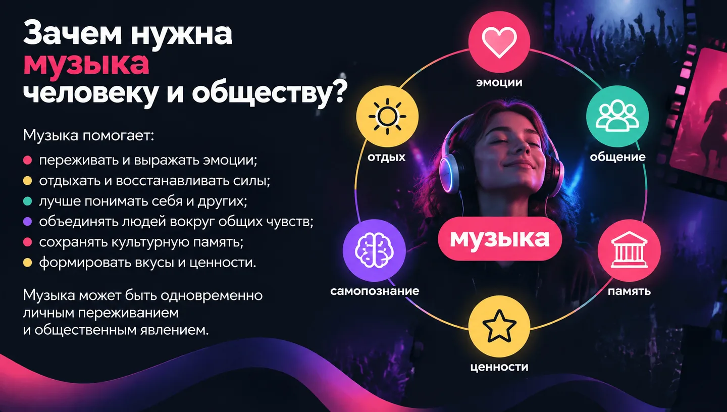 Зачем нужна музыка человеку и обществу?