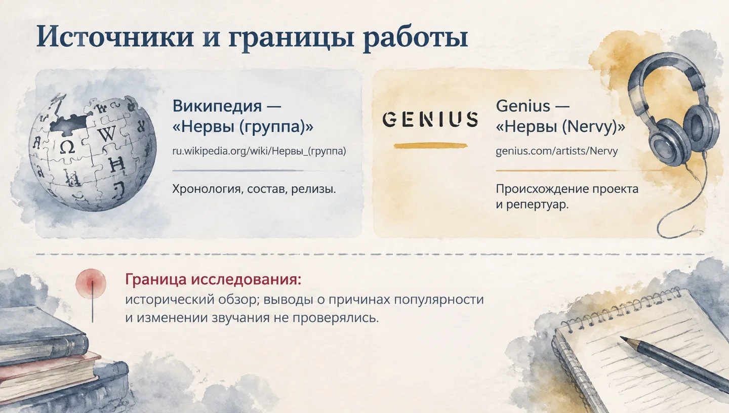 Источники и границы работы