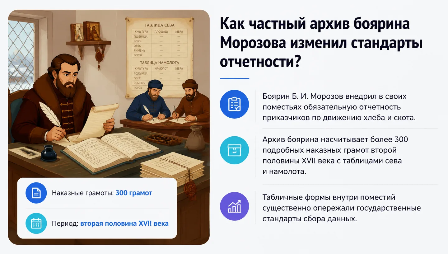 Как частный архив боярина Морозова изменил стандарты отчетности?