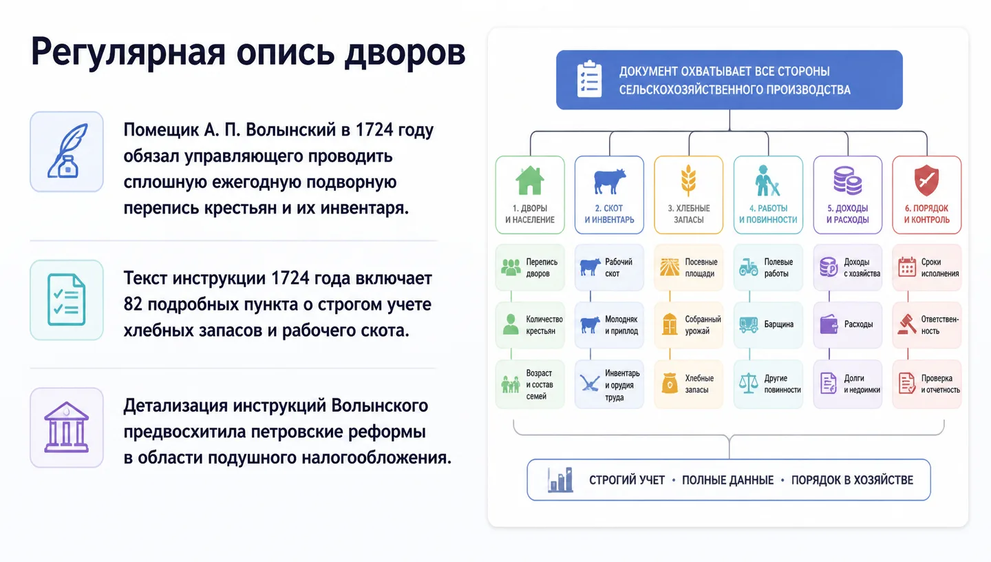 Регулярная опись дворов