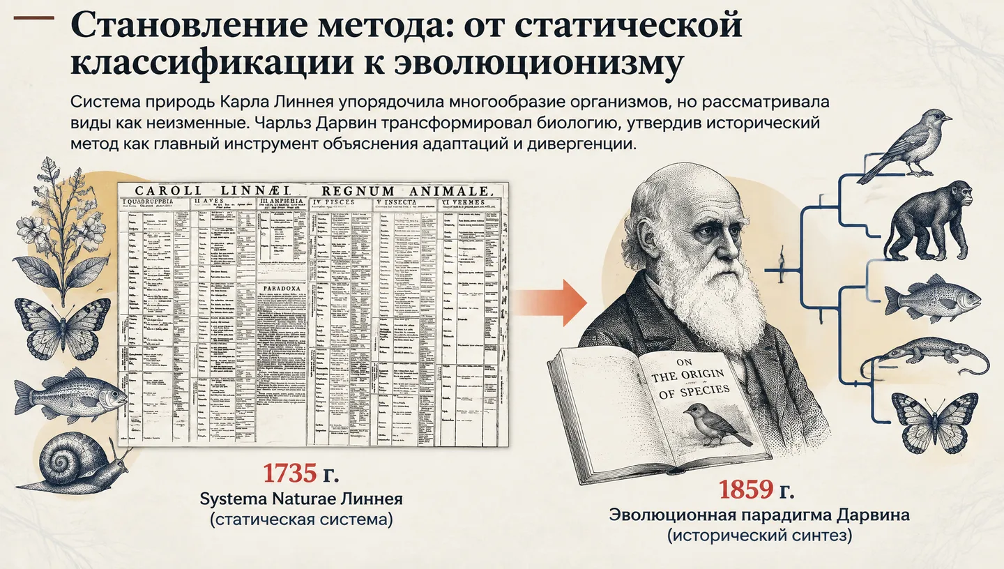 Становление метода: от статической классификации к эволюционизму