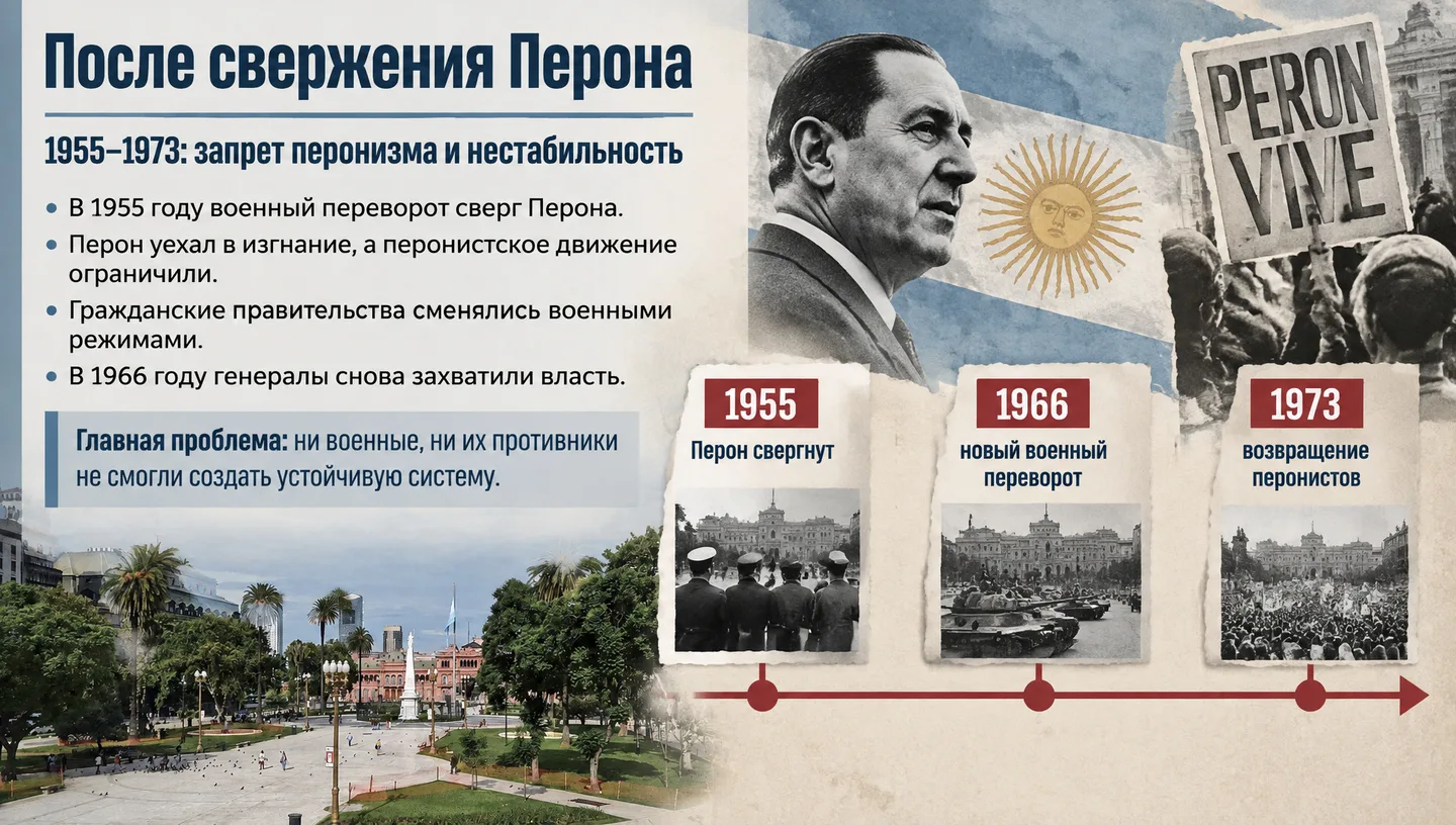 После свержения Перона