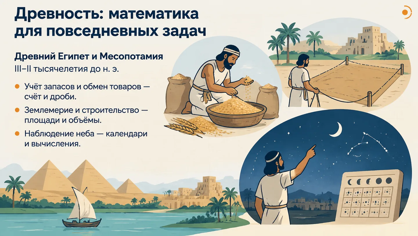 Древность: математика для повседневных задач