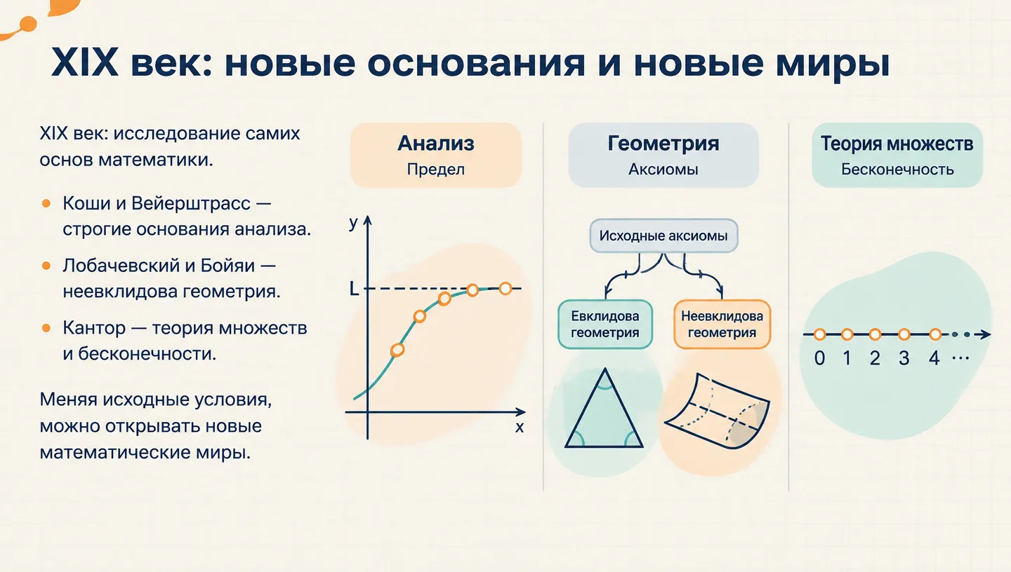 XIX век: новые основания и новые миры