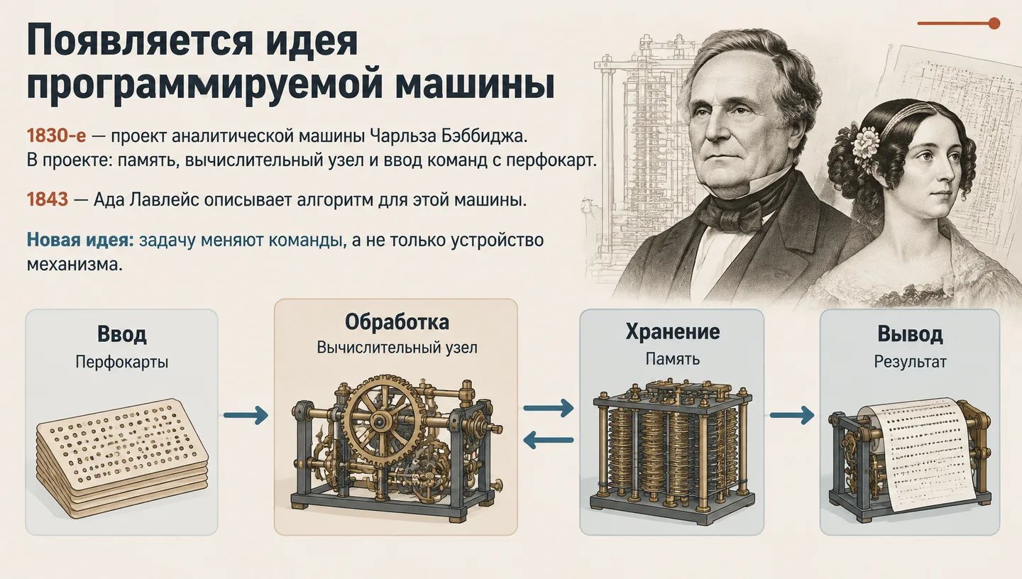 Появляется идея программируемой машины