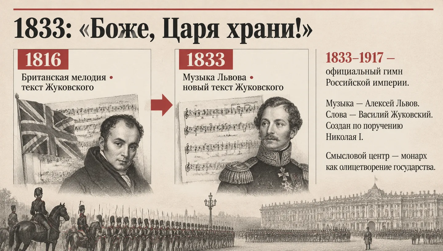 1833: «Боже, Царя храни!»
