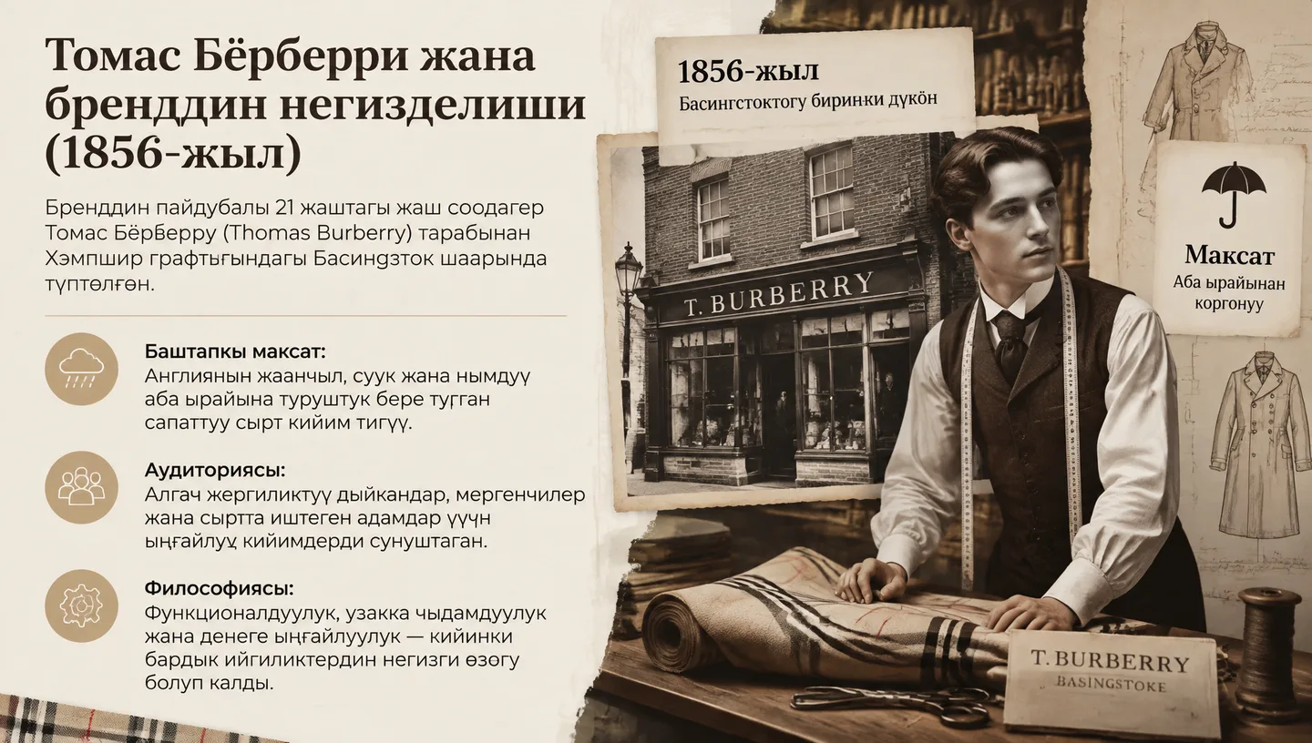 Томас Бёрберри жана бренддин негизделиши (1856-жыл)