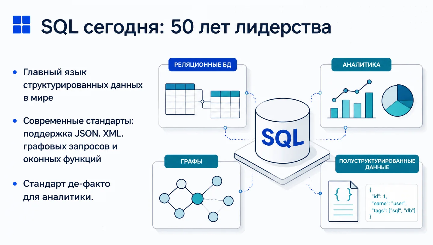 SQL сегодня: 50 лет лидерства