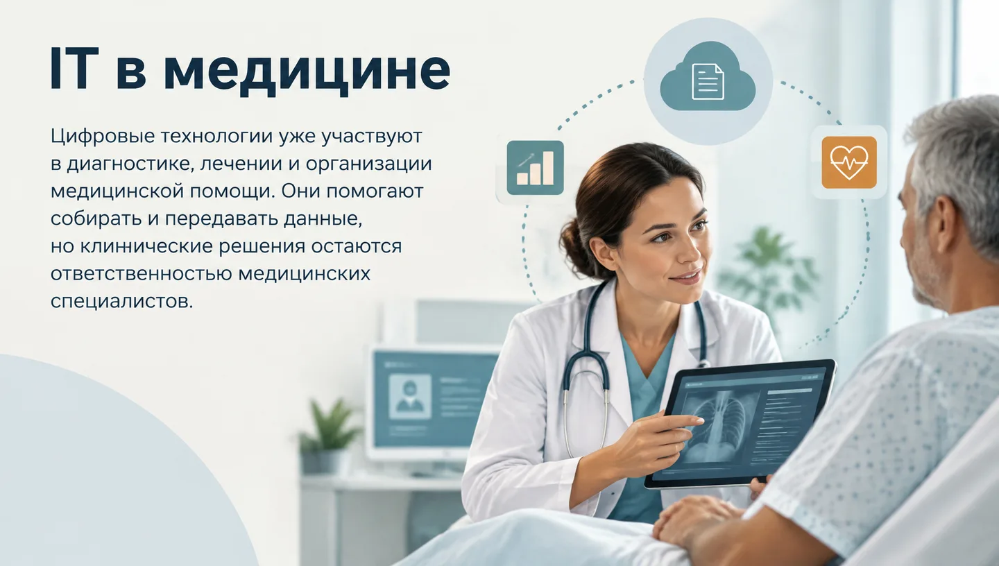 Первый слайд: IT в медицине