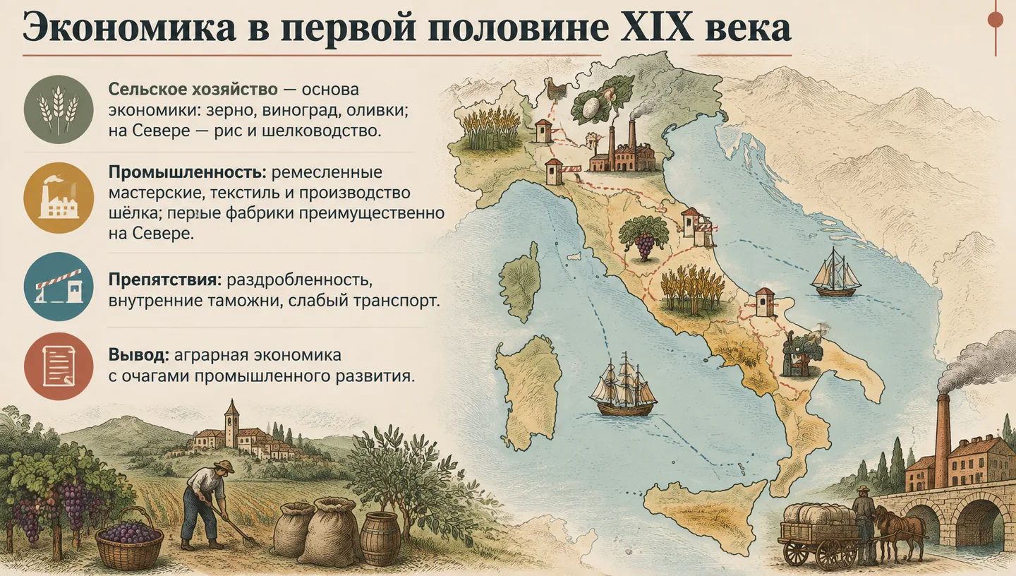 Экономика в первой половине XIX века