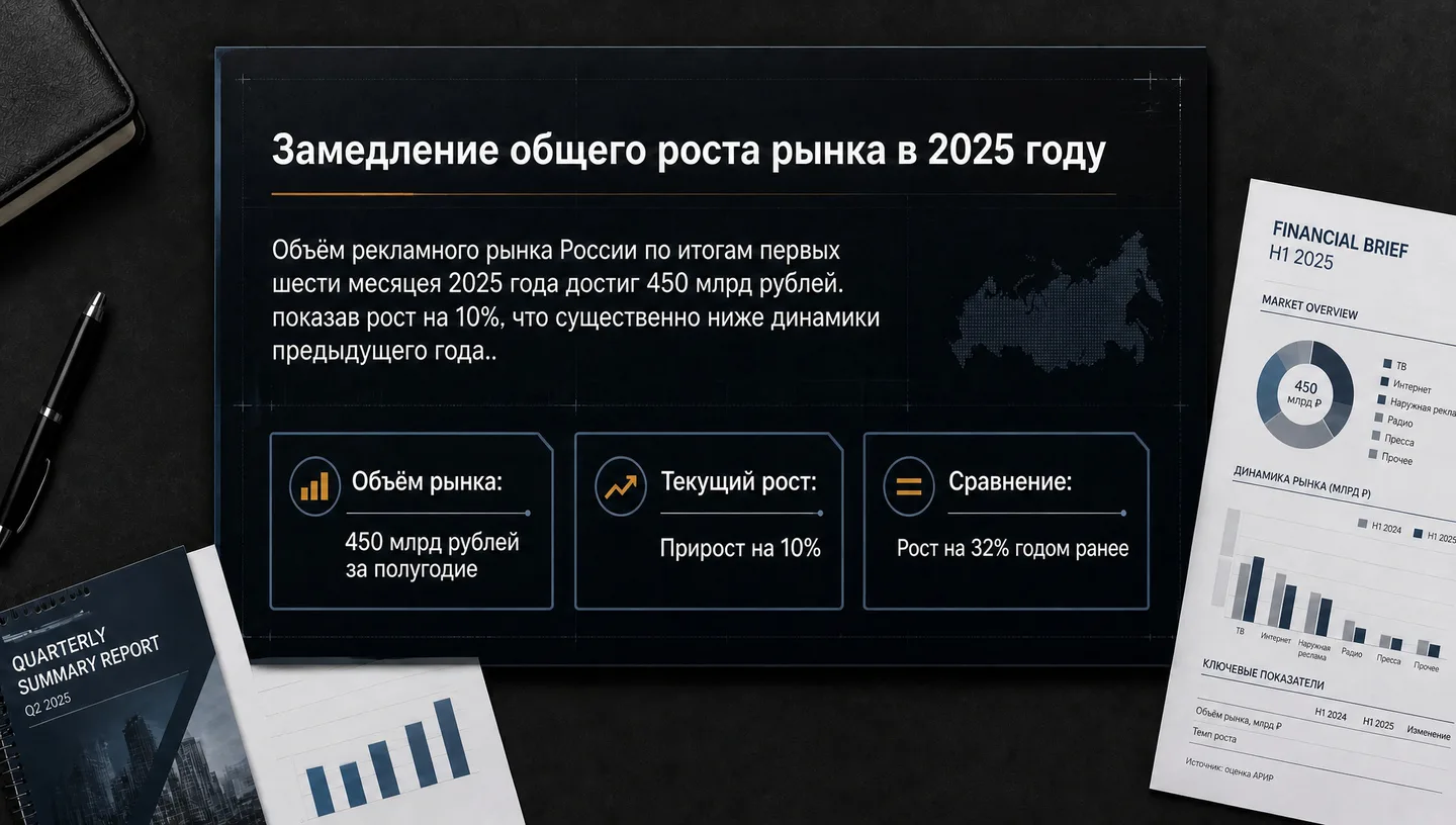 Замедление общего роста рынка в 2025 году