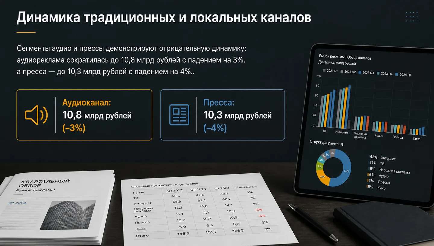Динамика традиционных и локальных каналов