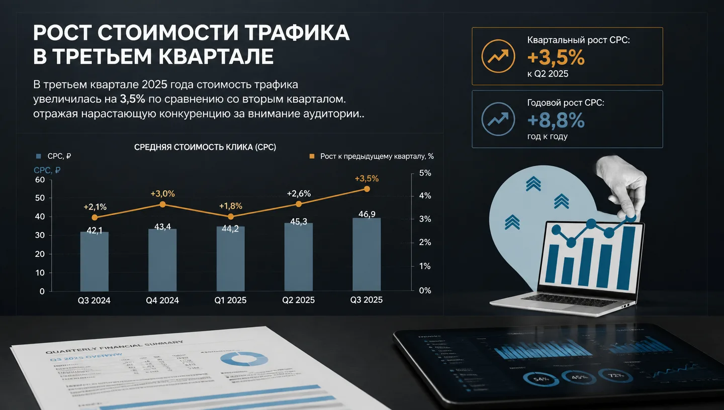 Рост стоимости трафика в третьем квартале