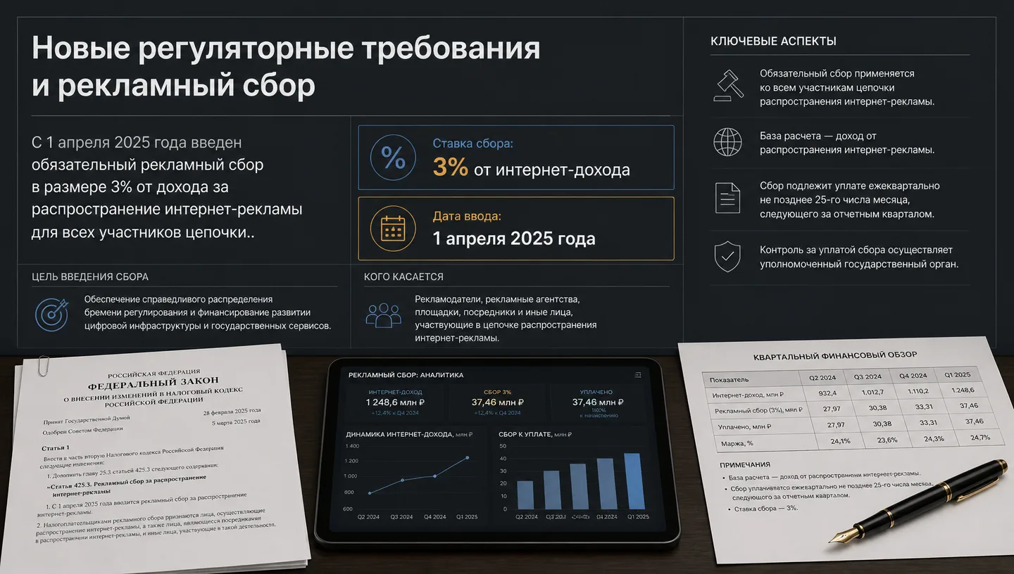 Новые регуляторные требования и рекламный сбор