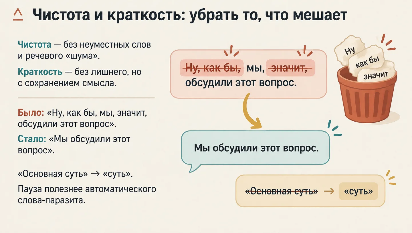 Чистота и краткость: убрать то, что мешает