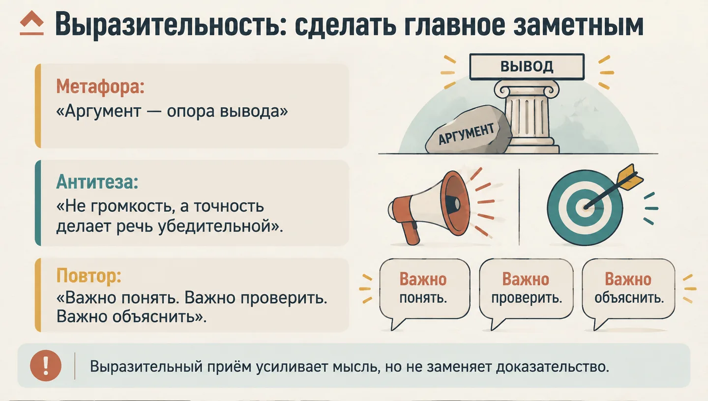 Выразительность: сделать главное заметным
