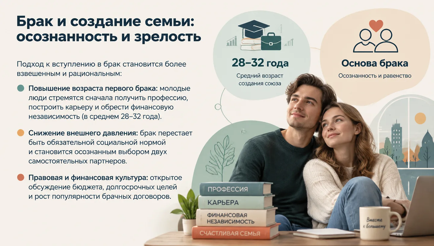 Брак и создание семьи: осознанность и зрелость