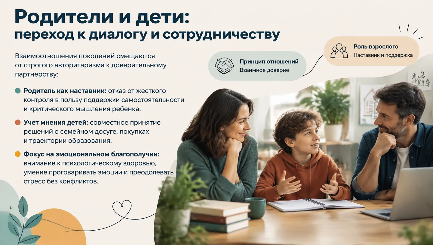 Родители и дети: переход к диалогу и сотрудничеству