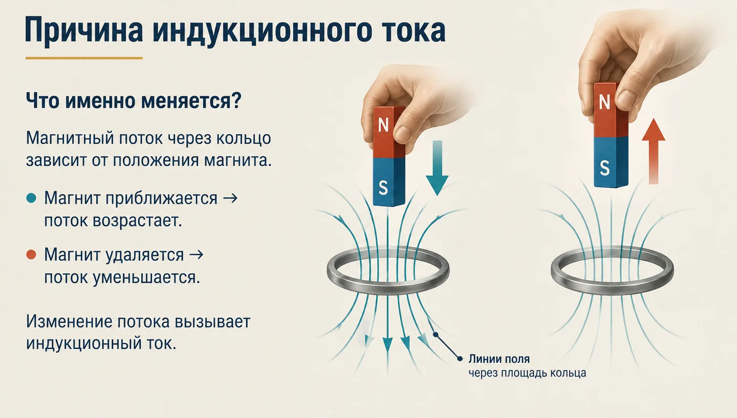 Причина индукционного тока