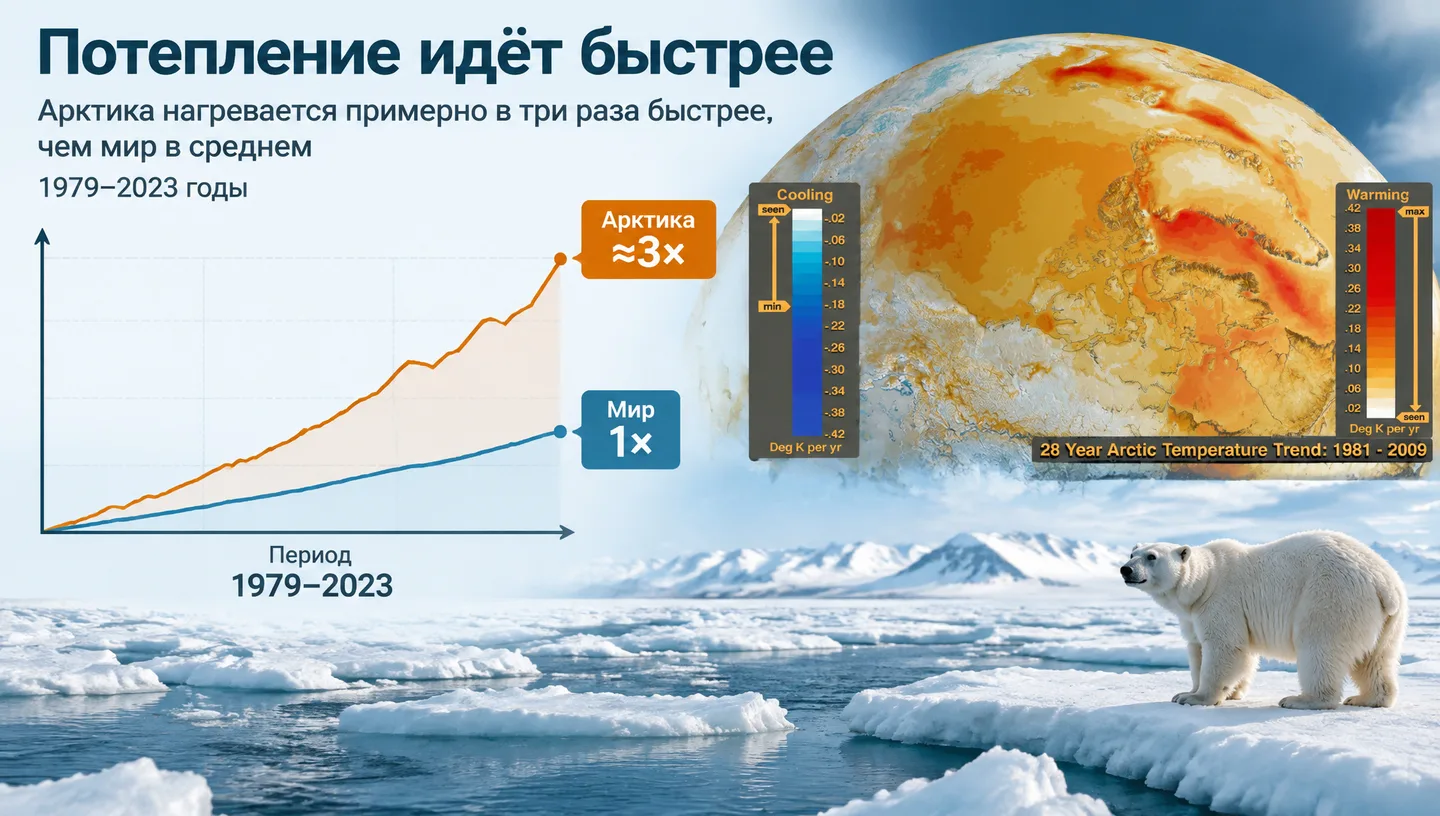 Потепление идёт быстрее