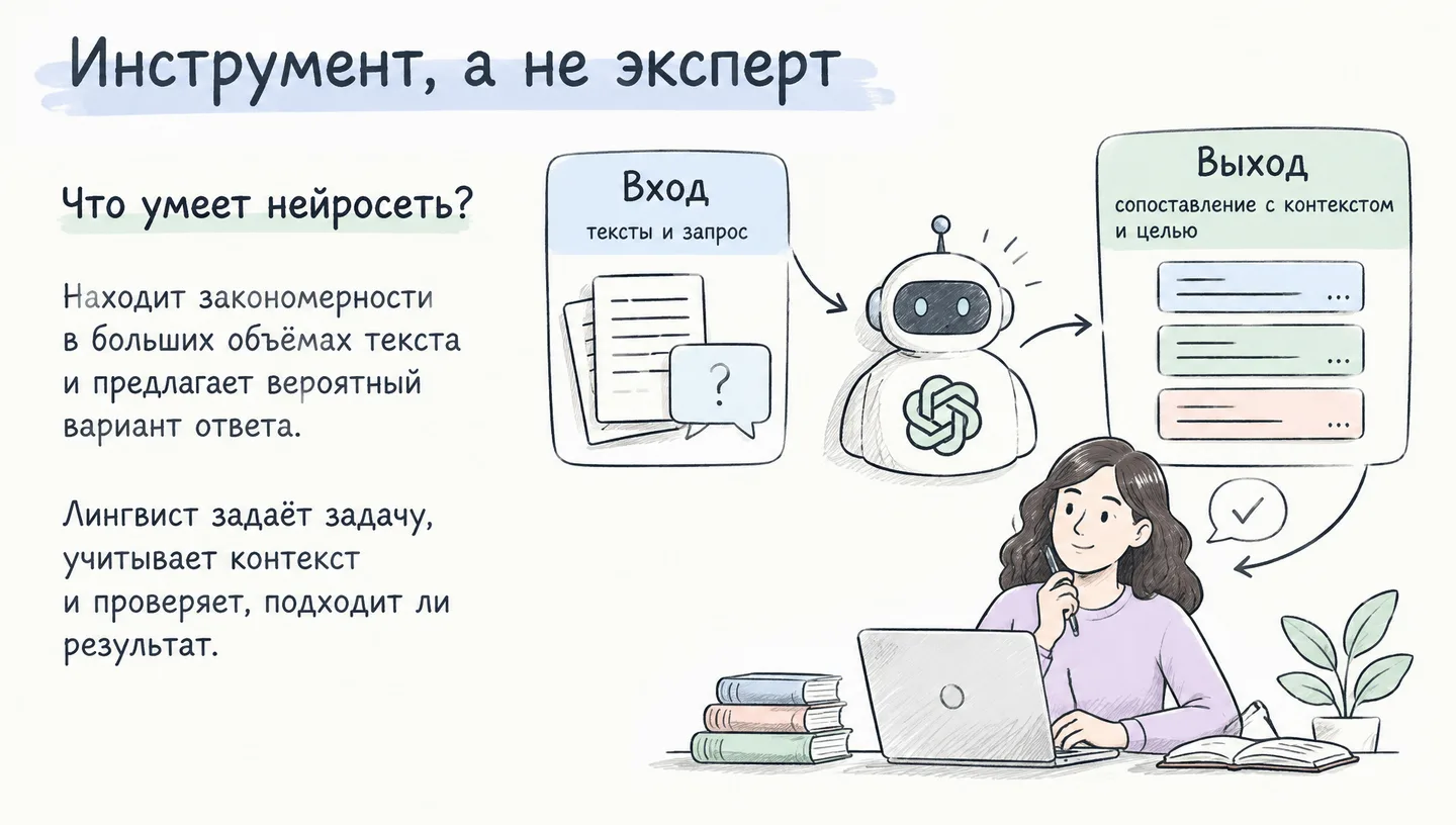 Инструмент, а не эксперт