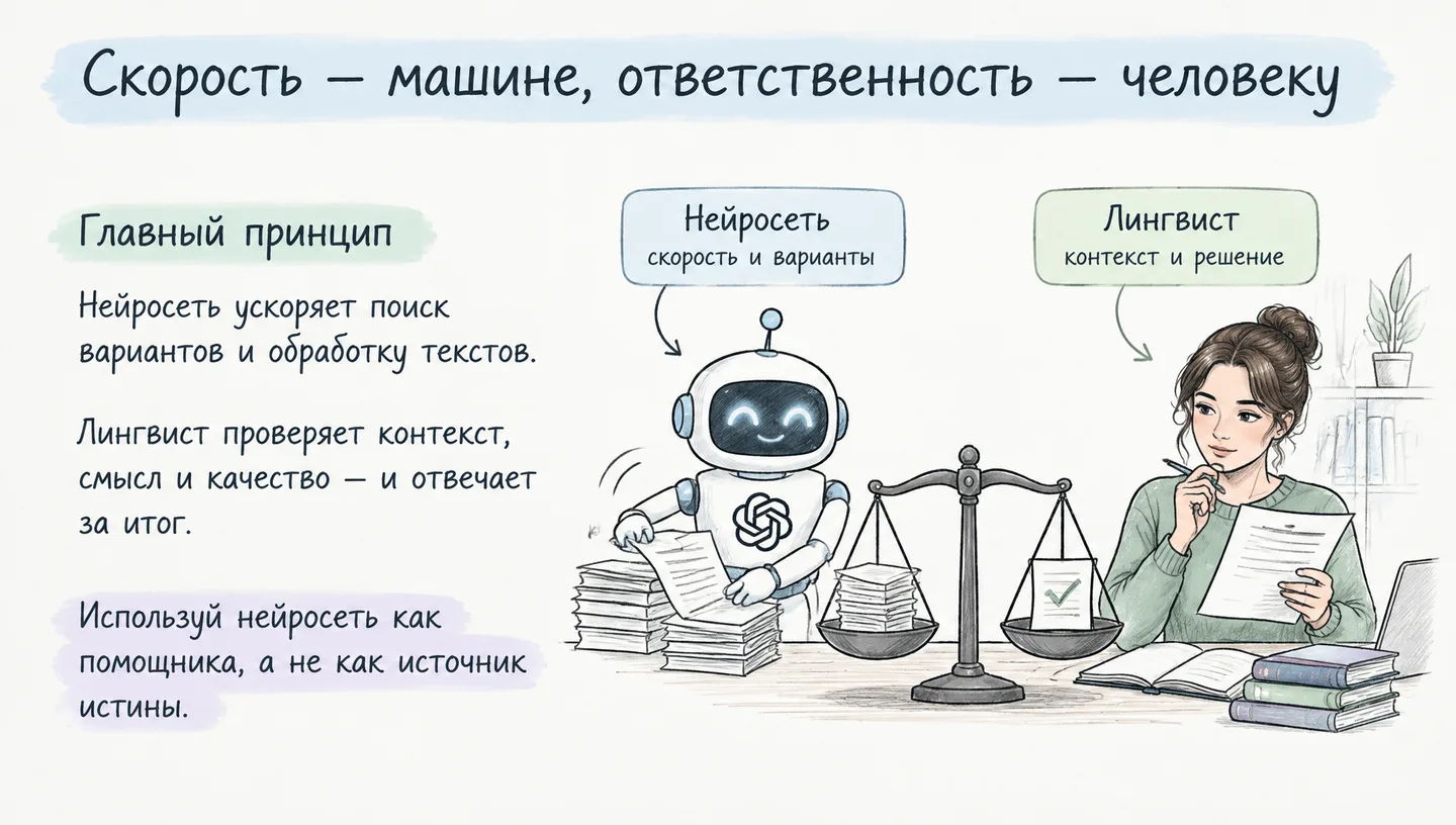 Скорость — машине, ответственность — человеку