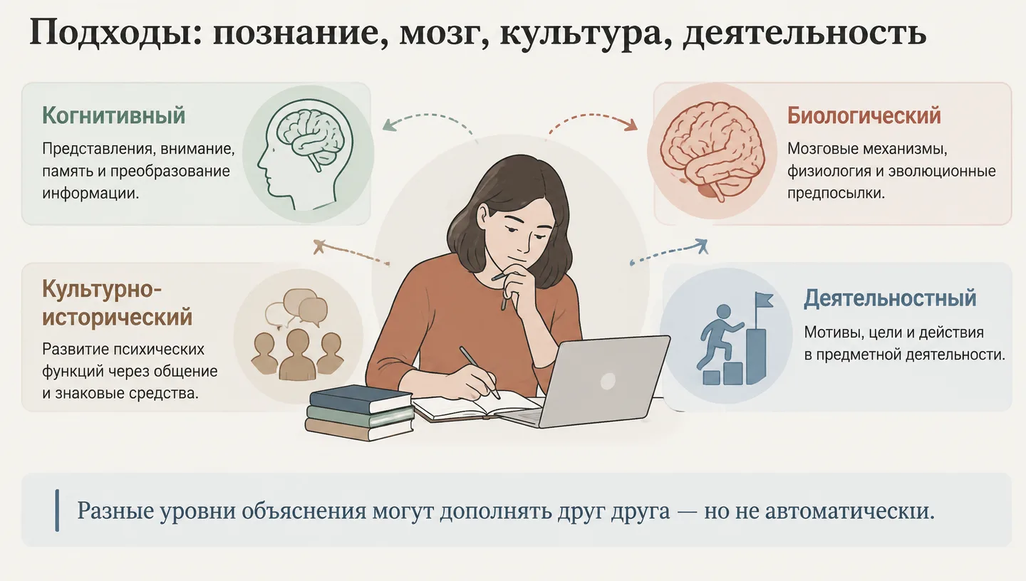 Подходы: познание, мозг, культура, деятельность