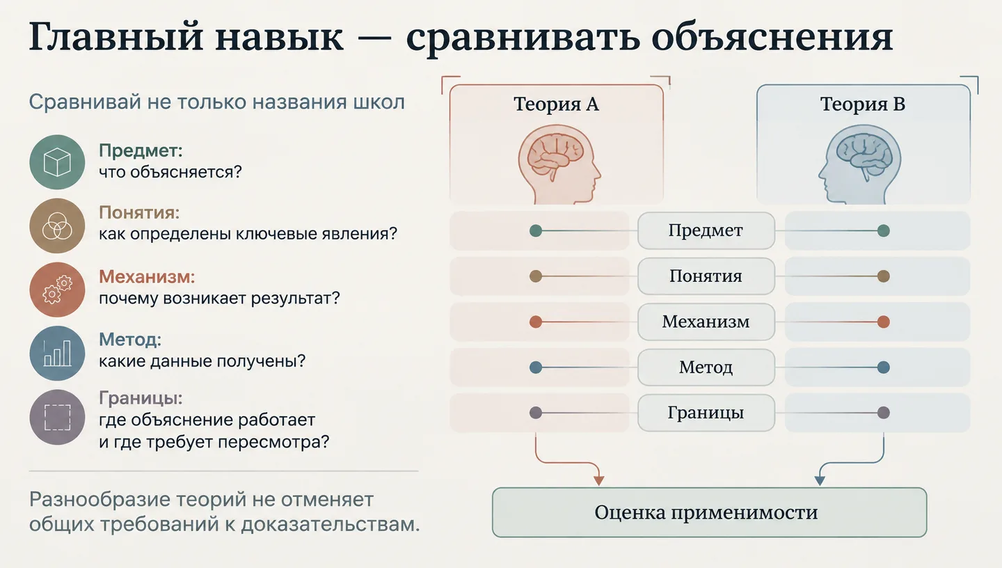 Главный навык — сравнивать объяснения