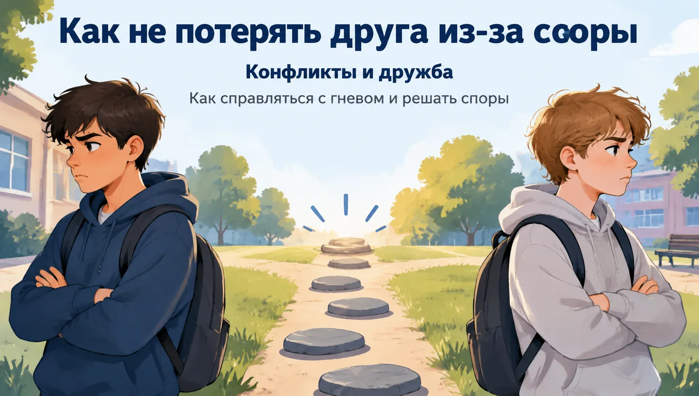 Первый слайд: Как не потерять друга из-за ссоры
