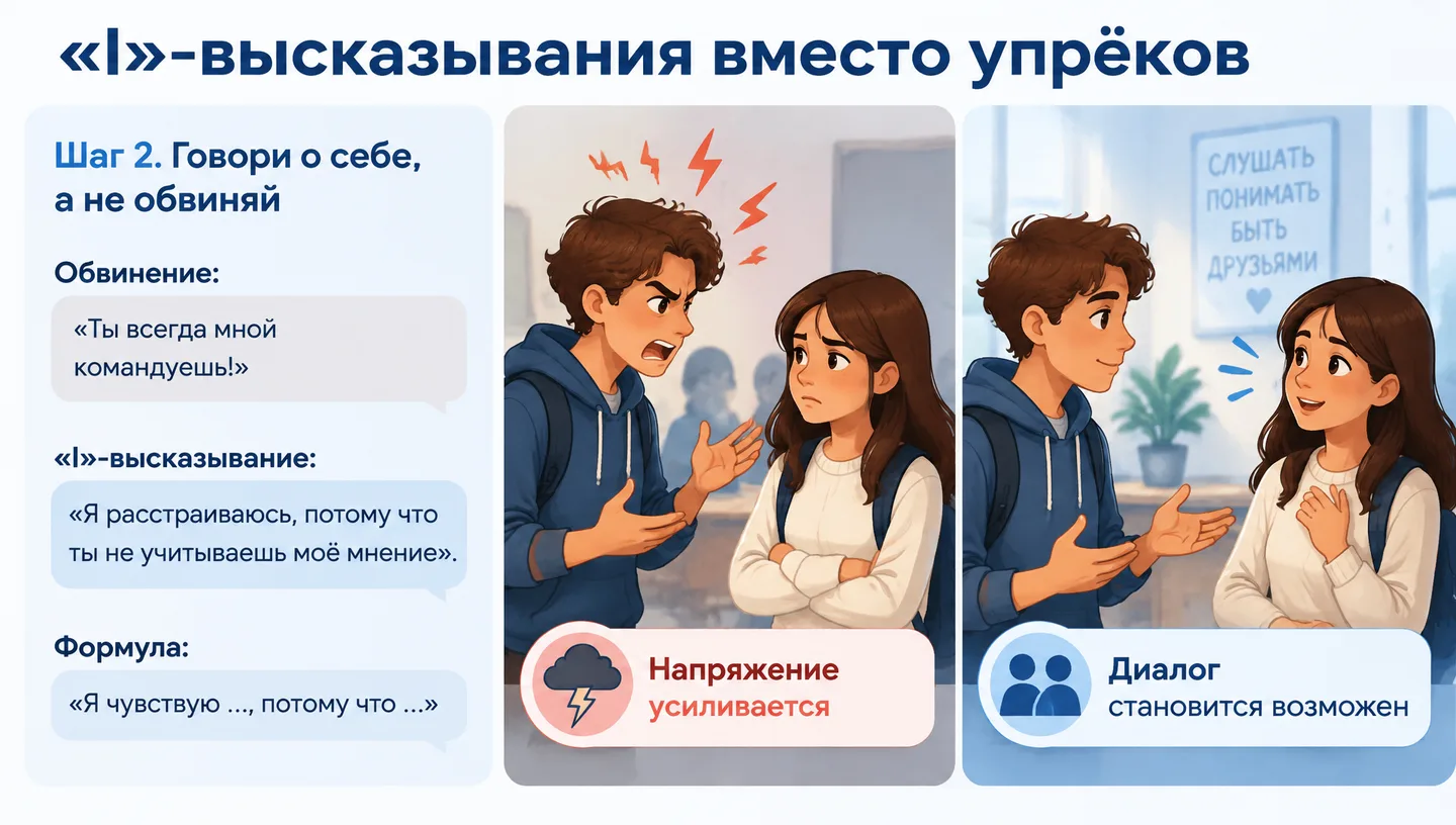 «I»-высказывания вместо упрёков