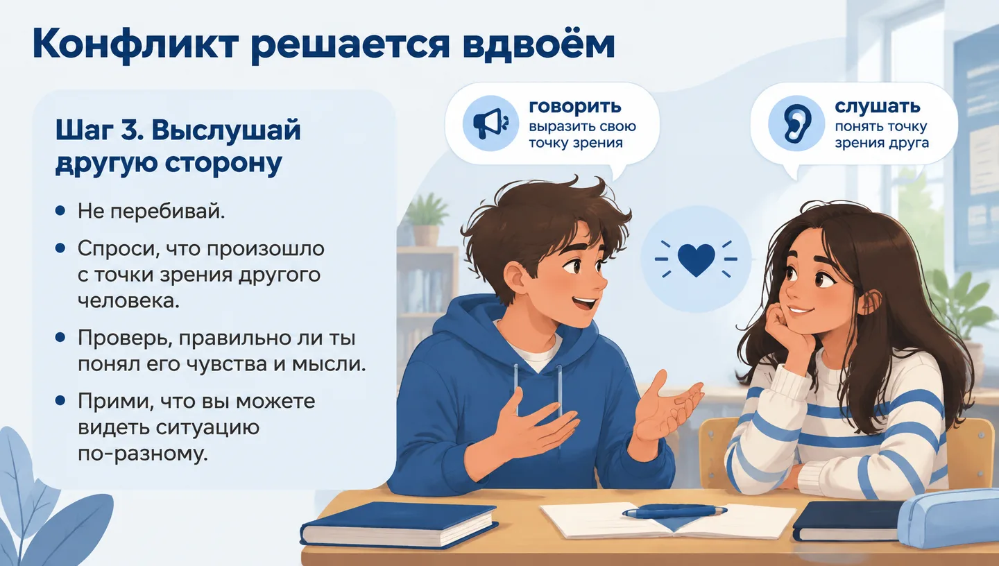 Конфликт решается вдвоём