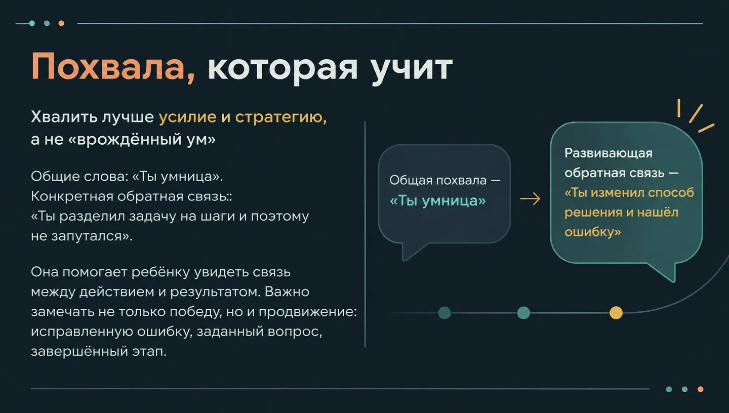 Похвала, которая учит