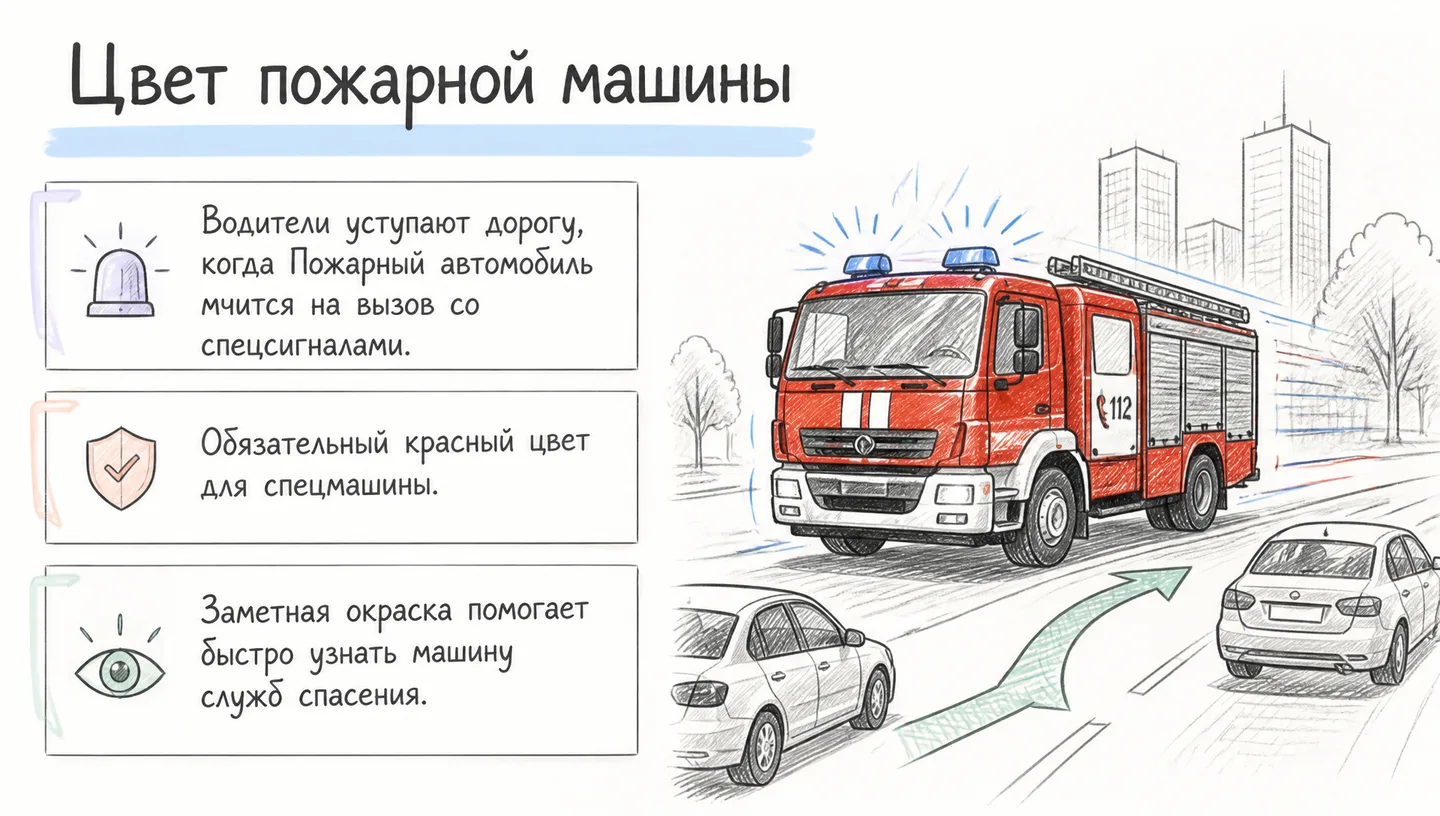 Цвет пожарной машины