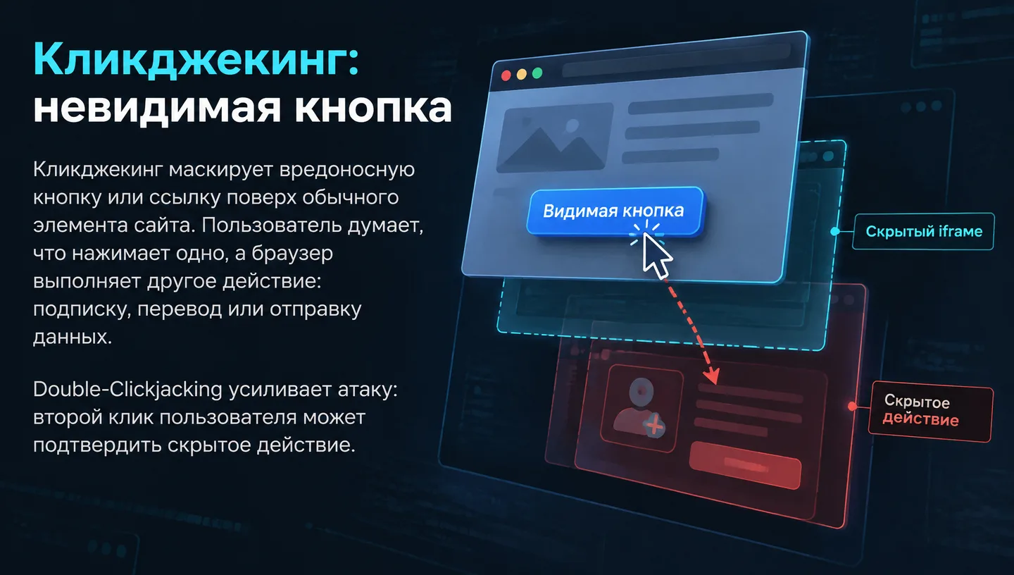 Кликджекинг: невидимая кнопка