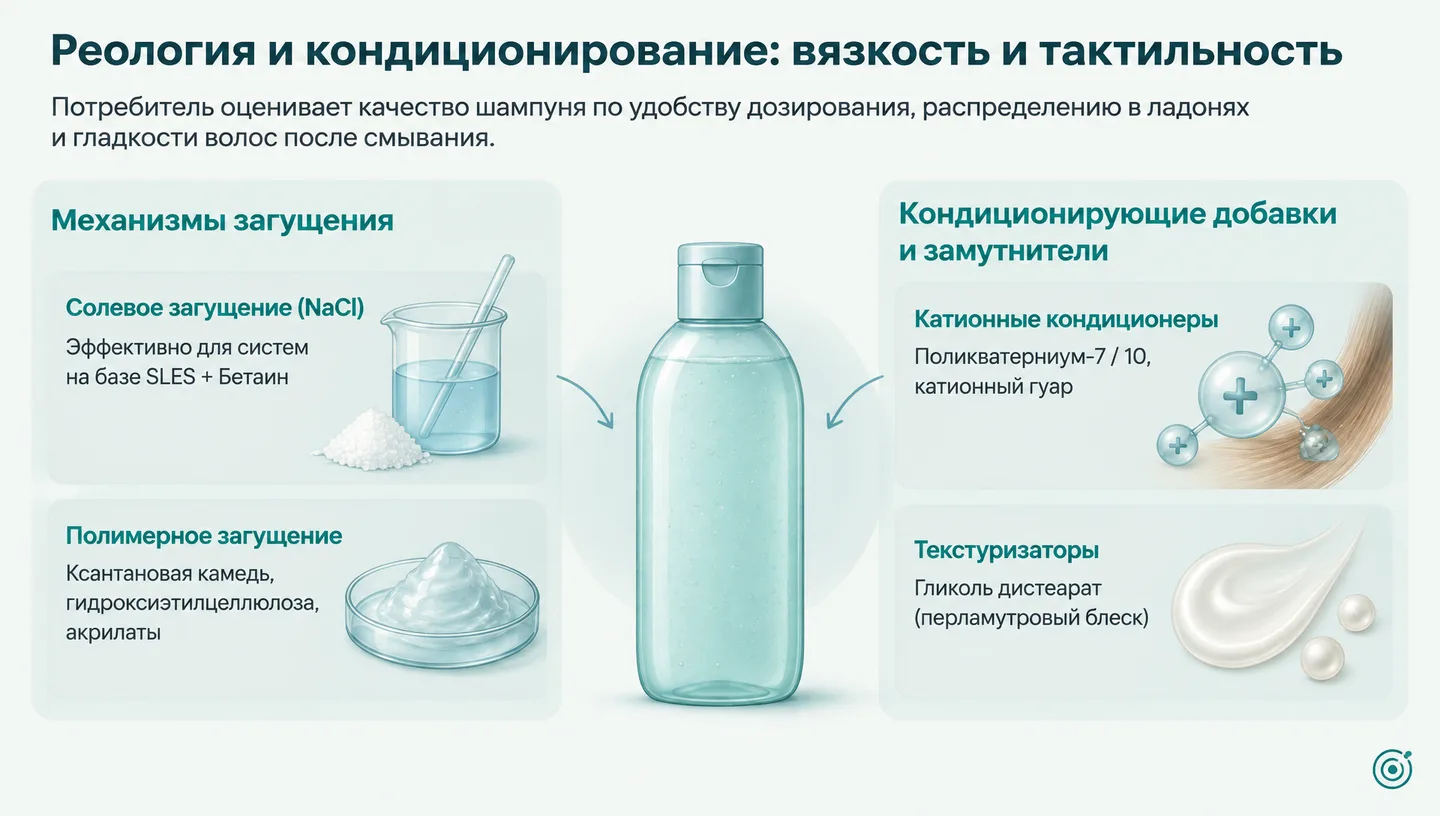 Реология и кондиционирование: вязкость и тактильность