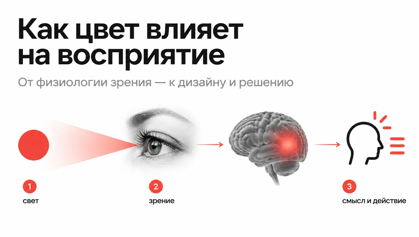Первый слайд: Как цвет влияет на восприятие