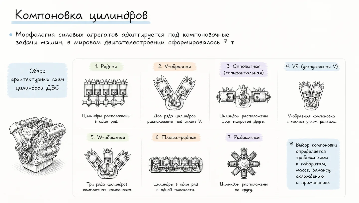 Компоновка цилиндров