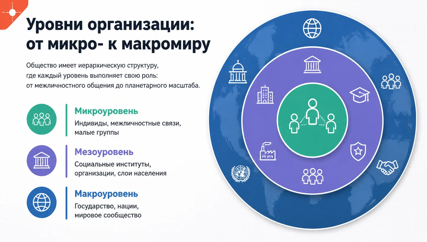 Уровни организации: от микро- к макромиру