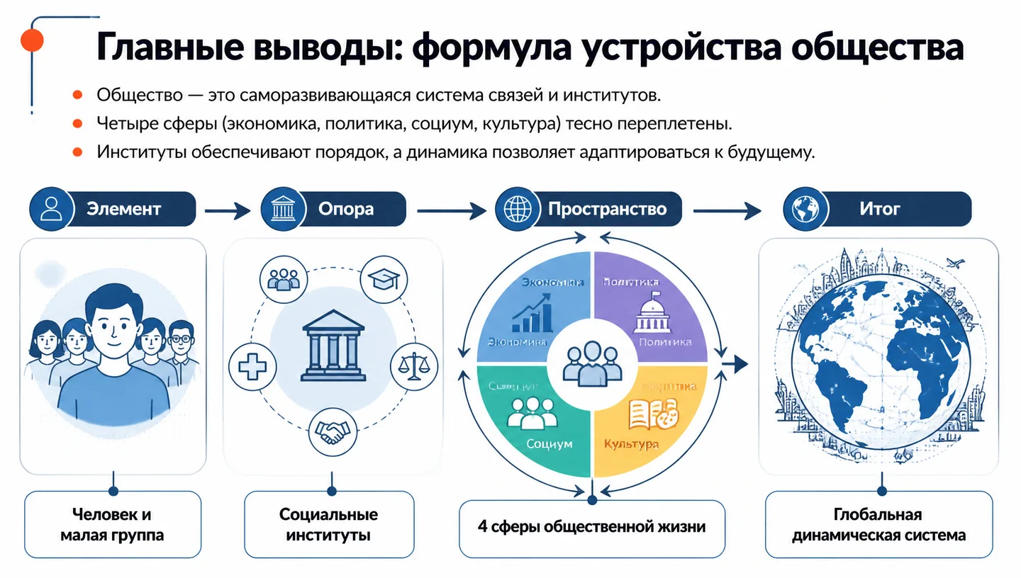 Главные выводы: формула устройства общества