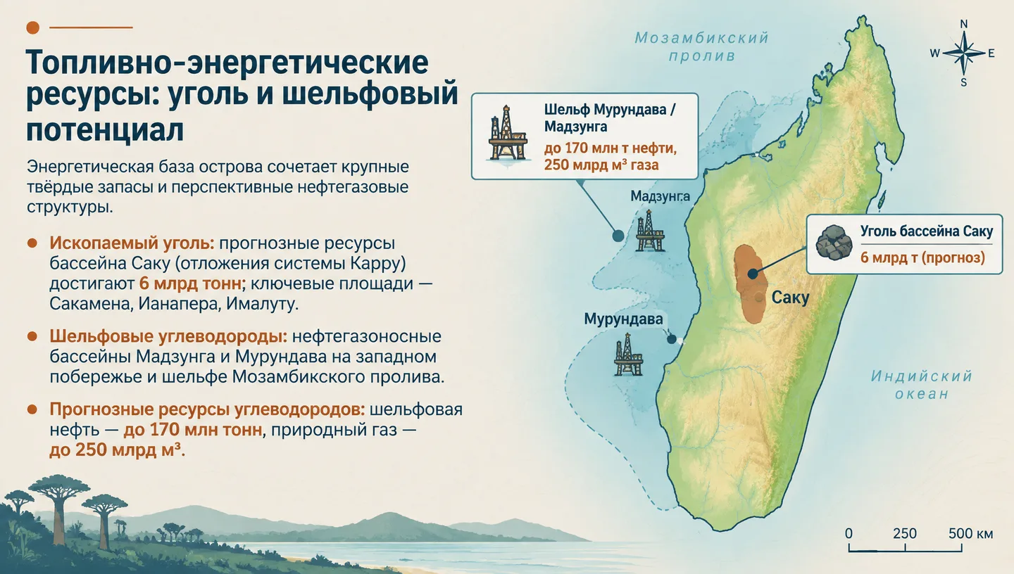 Топливно-энергетические ресурсы: уголь и шельфовый потенциал